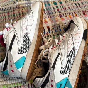 Reebok Women's Sneakers - White, Black, and Teal